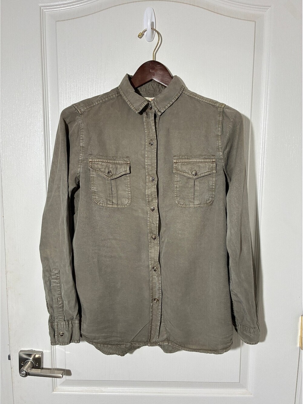 Marine Layer Women's XS Army Green long sleeve button up fall boxy oversize